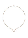 Clara Curved Pendant in 18k Pink Gold with White Diamonds — Melissa Kaye