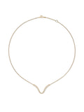 Clara Curved Pendant in 18k Yellow Gold with White Diamonds — Melissa Kaye