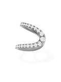 Clara Curved Ring in 18k Blackened Gold with White Diamonds — Melissa Kaye