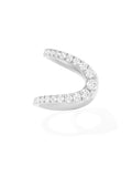 Clara Curved Ring in 18k White Gold with White Diamonds — Melissa Kaye