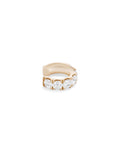 Clara Earcuff Large in 18k Pink Gold with White Diamonds — Melissa Kaye