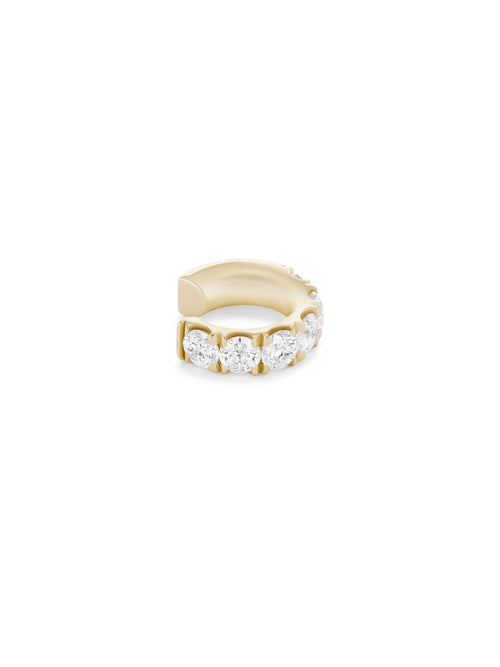 Clara Earcuff Large in 18k Yellow Gold with White Diamonds — Melissa Kaye