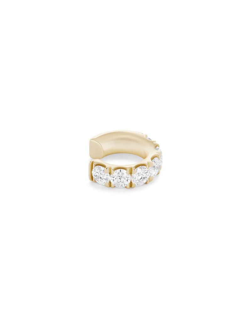 Clara Earcuff Large in 18k Yellow Gold with White Diamonds — Melissa Kaye