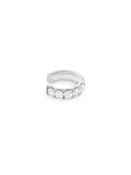 Clara Earcuff Medium in 18k White Gold with White Diamonds — Melissa Kaye
