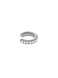 Clara Earcuff Small in 18k Blackened Gold with White Diamonds — Melissa Kaye