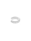 Clara Earcuff Small in 18k White Gold with White Diamonds — Melissa Kaye