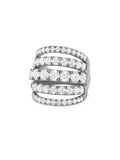 Clara Five Row Ring in 18k Blackened Gold with White Diamonds — Melissa Kaye
