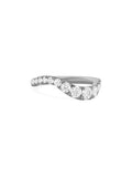 Clara Graduated Wave Ring in 18k Blackened Gold with White Diamonds — Melissa Kaye