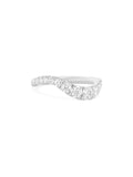 Clara Graduated Wave Ring in 18k White Gold with White Diamonds — Melissa Kaye
