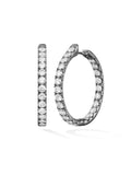 Clara Hoop Large in 18k Blackened Gold with White Diamonds — Melissa Kaye