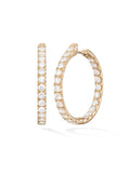 Clara Hoop Large in 18k Pink Gold with White Diamonds — Melissa Kaye