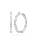 Clara Hoop Large in 18k White Gold with White Diamonds — Melissa Kaye