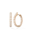 Clara Hoop Medium in 18k Pink Gold with White Diamonds — Melissa Kaye
