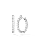 Clara Hoop Medium in 18k White Gold with White Diamonds — Melissa Kaye