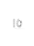 Clara Hoop Small in 18k White Gold with White Diamonds — Melissa Kaye