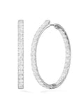 Clara Hoop XL in 18k White Gold with White Diamonds — Melissa Kaye