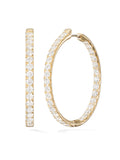 Clara Hoop XL in 18k Yellow Gold with White Diamonds — Melissa Kaye