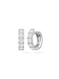 Clara Super Hoop in 18k White Gold with White Diamonds — Melissa Kaye