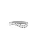 Clara Wave Ring Medium in 18k Blackened Gold with White Diamonds — Melissa Kaye