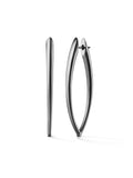 Cristina Earring Large in 18k Blackened Gold with White Diamonds — Melissa Kaye