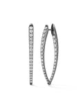 Cristina Earring Large in 18k Blackened Gold with White Diamonds — Melissa Kaye