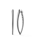 Cristina Earring Large in 18k Blackened Gold with Partial Diamond Setting — Melissa Kaye