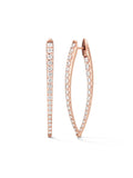 Cristina Earring Large in 18k Pink Gold with White Diamonds — Melissa Kaye