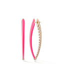 Cristina Earring Large in Neon Pink Enamel and 18k Pink Gold with White Diamonds — Melissa Kaye