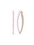 Cristina Earring Large in Pastel Pink Enamel and 18k Pink Gold with White Diamonds — Melissa Kaye