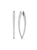 Cristina Earring Large in 18k White Gold with White Diamonds — Melissa Kaye