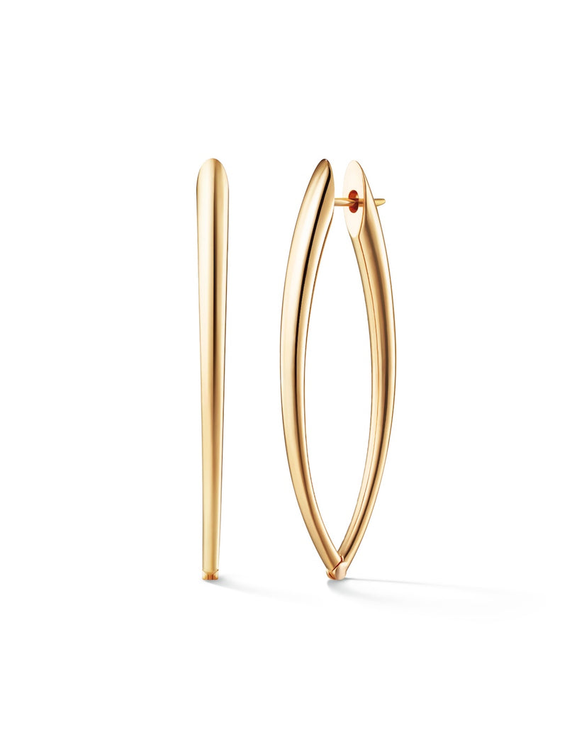 Cristina Earring Large in 18k Yellow Gold with White Diamonds — Melissa Kaye
