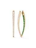 Cristina Earring Large in 18k Yellow Gold with Tsavorite Garnets and Diamonds — Melissa Kaye