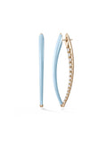 Cristina Earring Large in Pastel Blue Enamel and 18k Yellow Gold with White Diamonds — Melissa Kaye
