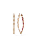 Cristina Earring Medium in 18k Pink Gold with Rubies and Diamonds — Melissa Kaye