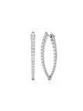 Cristina Earring Medium in 18k White Gold with White Diamonds — Melissa Kaye