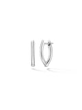 Cristina Earring Small in 18k White Gold — Melissa Kaye