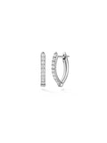 Cristina Earring Small in 18k White Gold with White Diamonds — Melissa Kaye