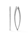 Cristina Earring XL in 18k Blackened Gold with White Diamonds — Melissa Kaye