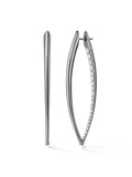 Cristina Earring XL in 18k Blackened Gold with Partial Diamond Setting — Melissa Kaye