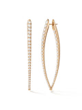 Cristina Earring XL in 18k Pink Gold with White Diamonds — Melissa Kaye
