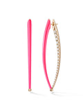 Cristina Earring XL in Neon Pink Enamel and 18k Pink Gold with White Diamonds — Melissa Kaye