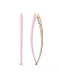 Cristina Earring XL in Pastel Pink Enamel and 18k Pink Gold with White Diamonds — Melissa Kaye