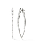 Cristina Earring XL in 18k White Gold with White Diamonds — Melissa Kaye