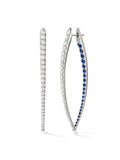 Cristina Earring XL in 18k White Gold with Blue Sapphires — Melissa Kaye
