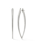 Cristina Earring XL in 18k White Gold with Partial Diamond Setting — Melissa Kaye