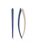 Cristina Earring XL in Navy Enamel and 18k Yellow Gold with White Diamonds — Melissa Kaye