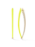 Cristina Earring XL in Neon Yellow Enamel and 18k Yellow Gold with White Diamonds — Melissa Kaye