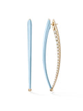 Cristina Earring XL in Pastel Blue Enamel and 18k Yellow Gold with White Diamonds — Melissa Kaye