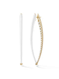 Cristina Earring XL in White Enamel and 18k Yellow Gold with White Diamonds — Melissa Kaye