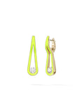 Daphne Earring Large in Neon Yellow Enamel and 18k Yellow Gold with White Diamonds — Melissa Kaye